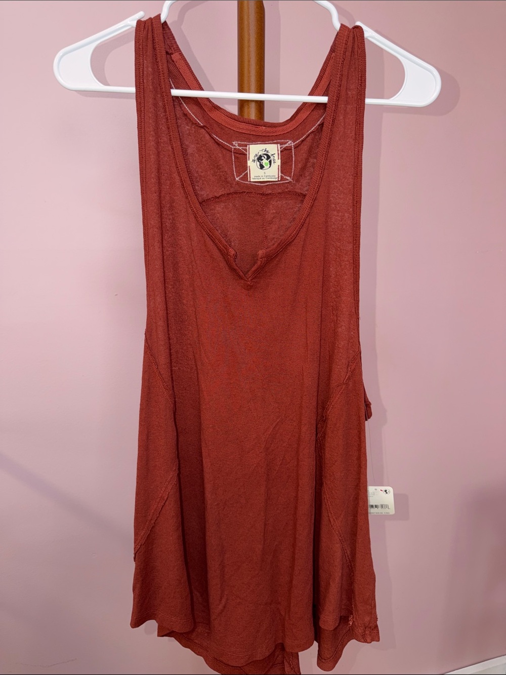 We The Free Rust Scoop Neck Swing Tank Top